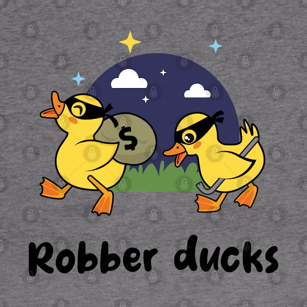 Robber ducks (on light colors) by Messy Nessie